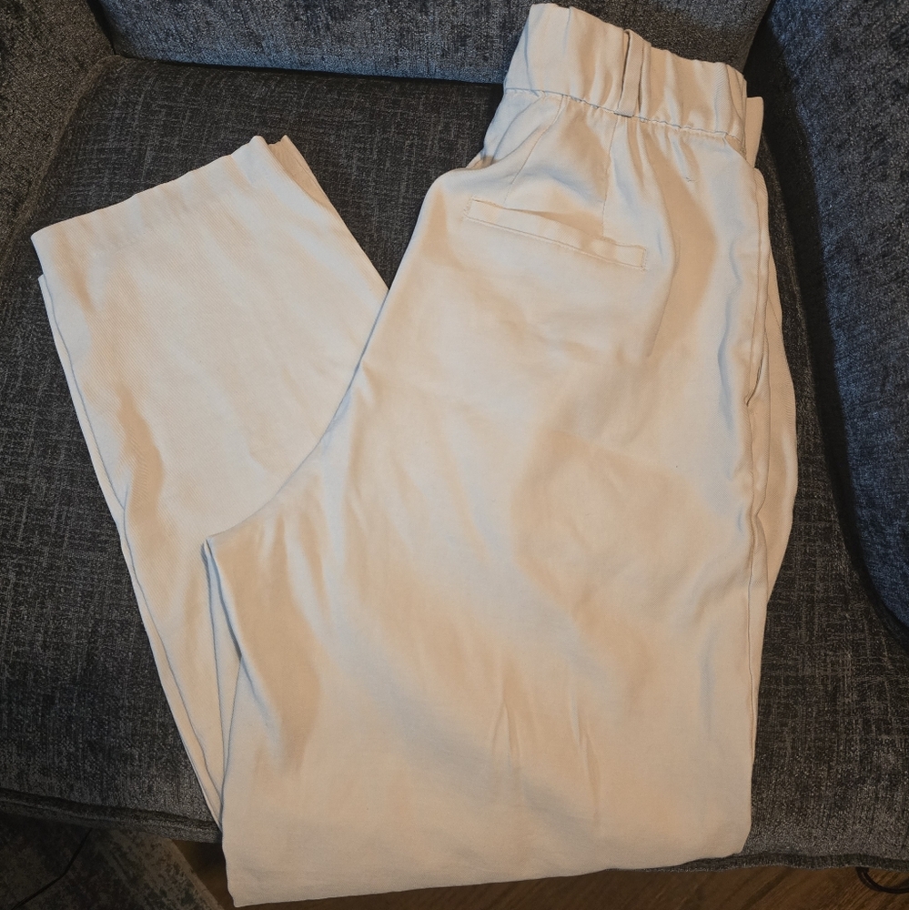 H&M High Rise Pleated Ankle Taper Chinos Loose Fit - Picture 11 of 12